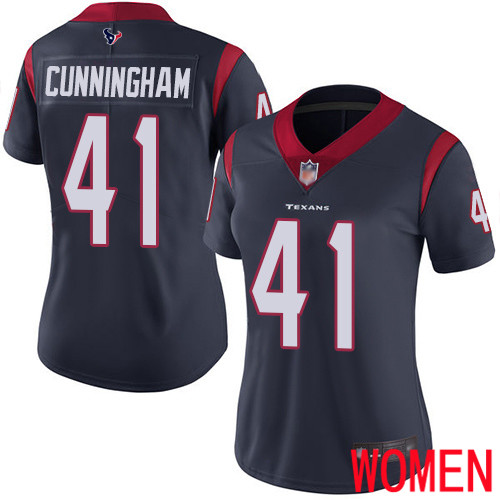 Houston Texans Limited Navy Blue Women Zach Cunningham Home Jersey NFL Football #41 Vapor Untouchable